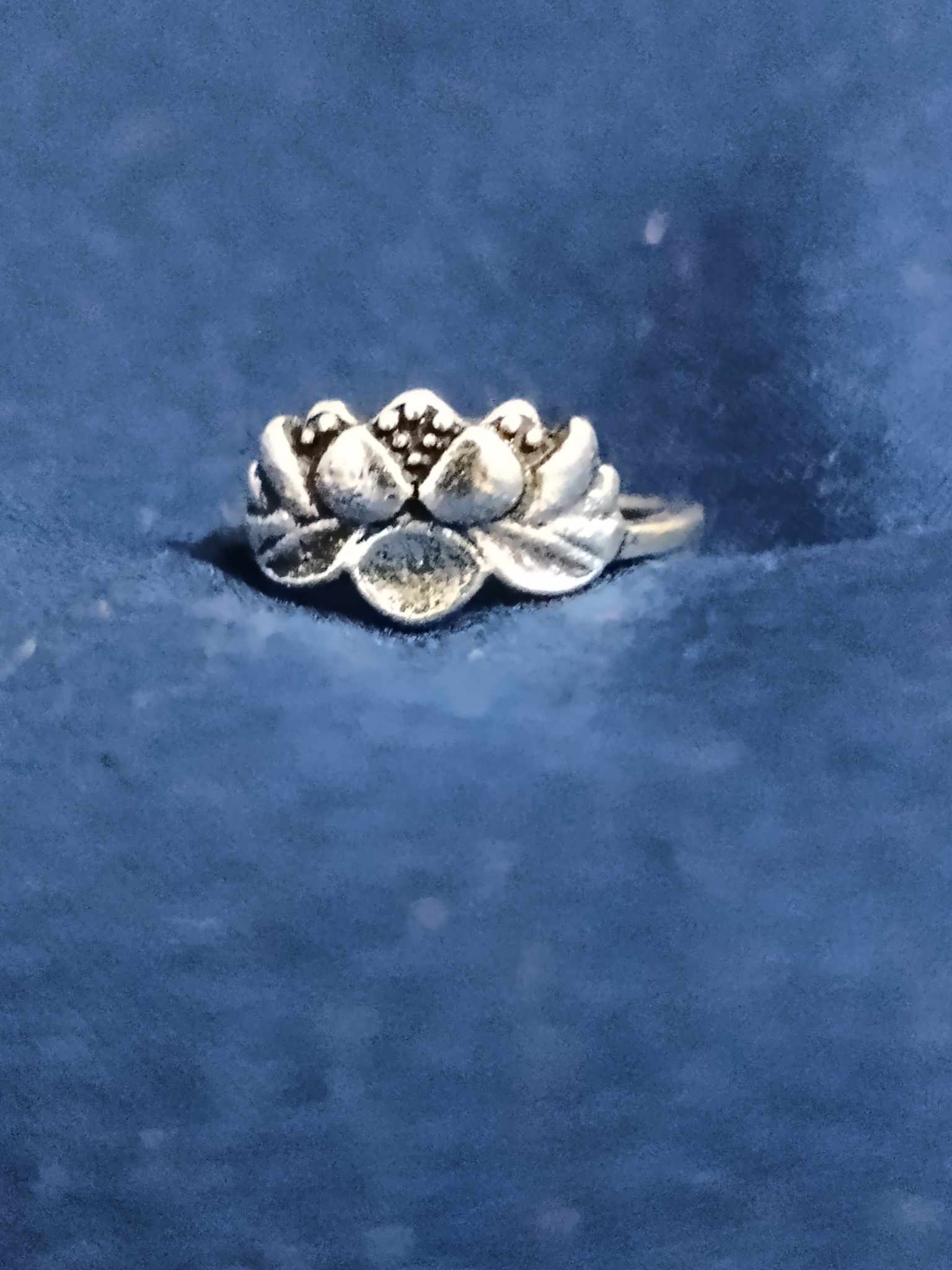 Silver Lotus Flower Ring