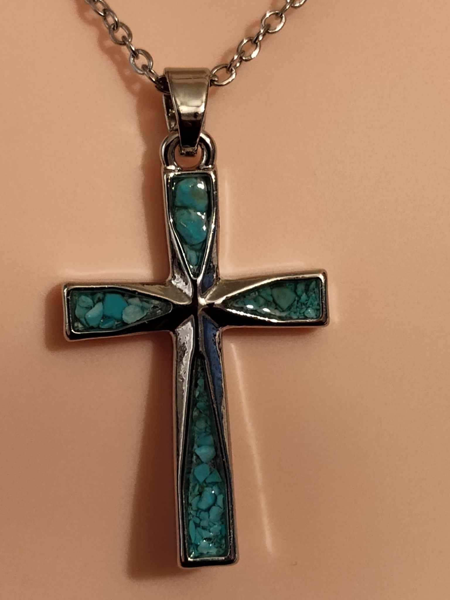Turquoise Cross Necklace