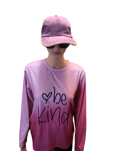 Pink 'Be Kind' Long Sleeve Shirt