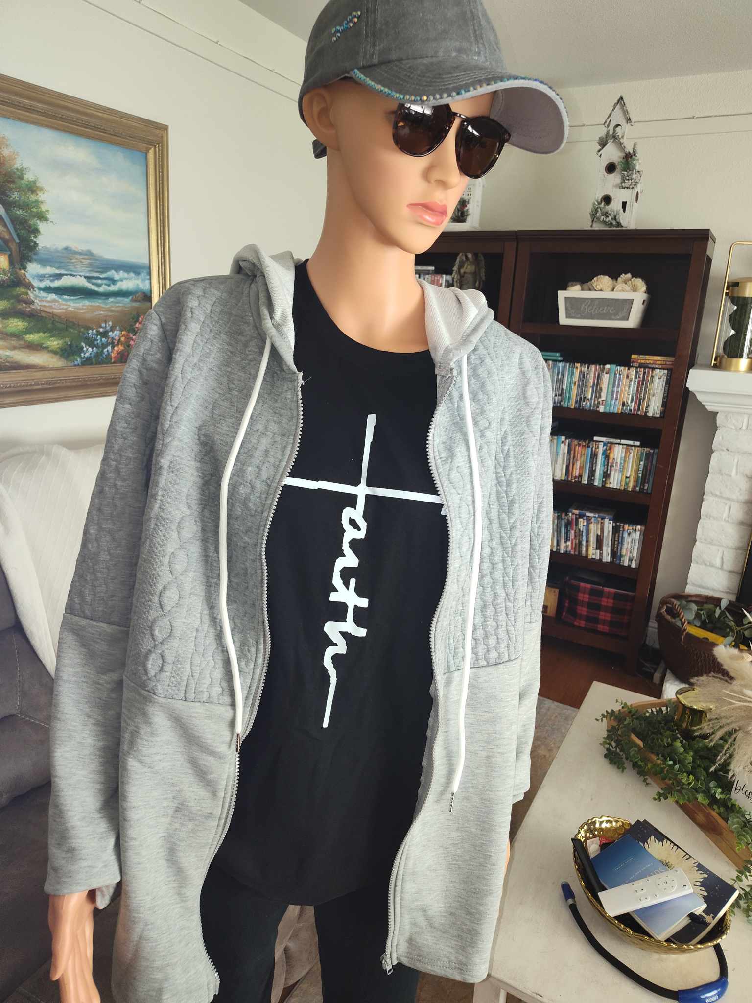 Gray Full Zip Hoodie 