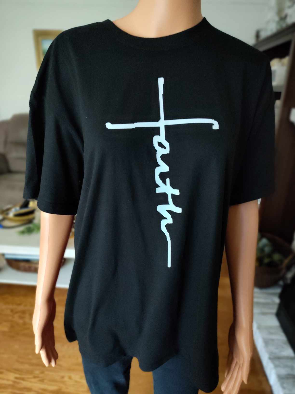 "Faith" black with white writing T-Shirt