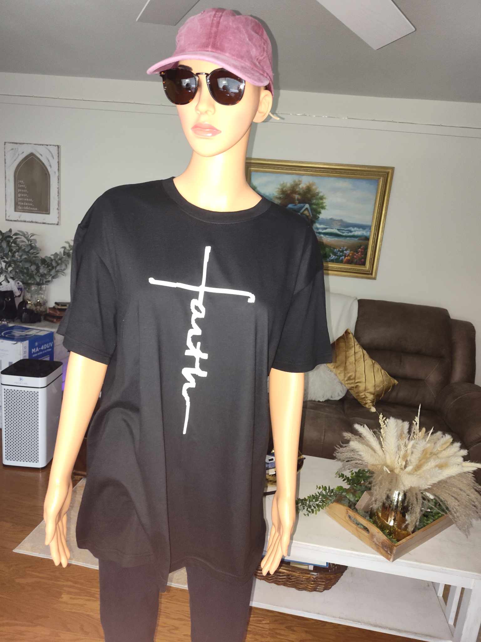 "Faith" black with white writing T-Shirt