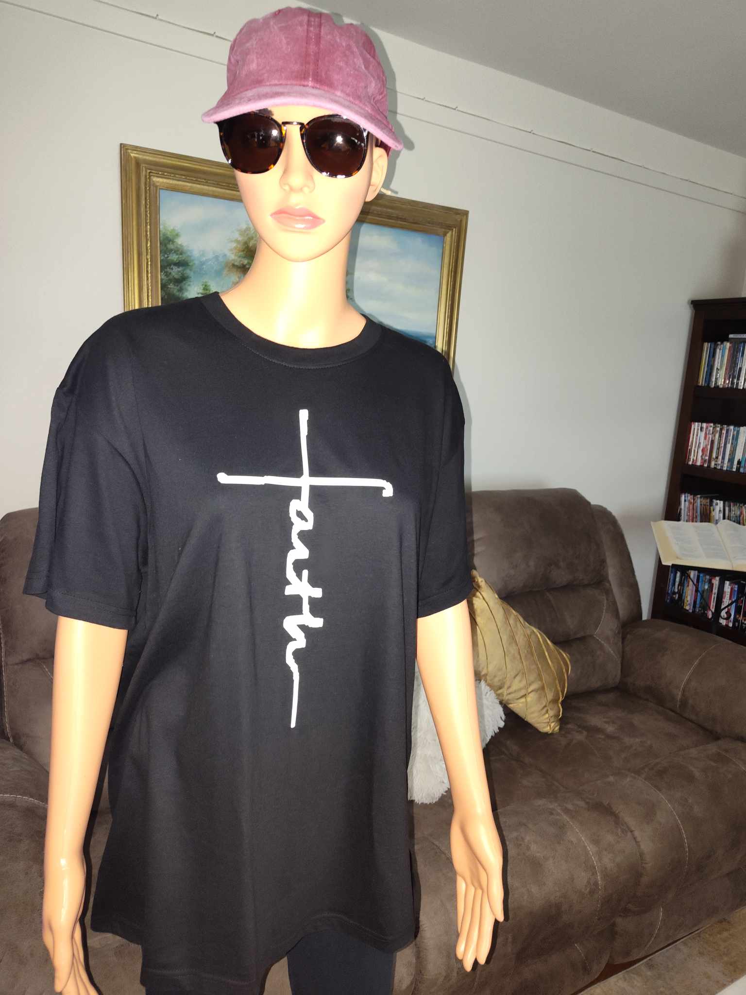 "Faith" black with white writing T-Shirt
