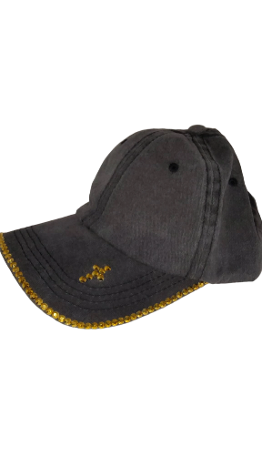 Black Cap with Gold Cross **