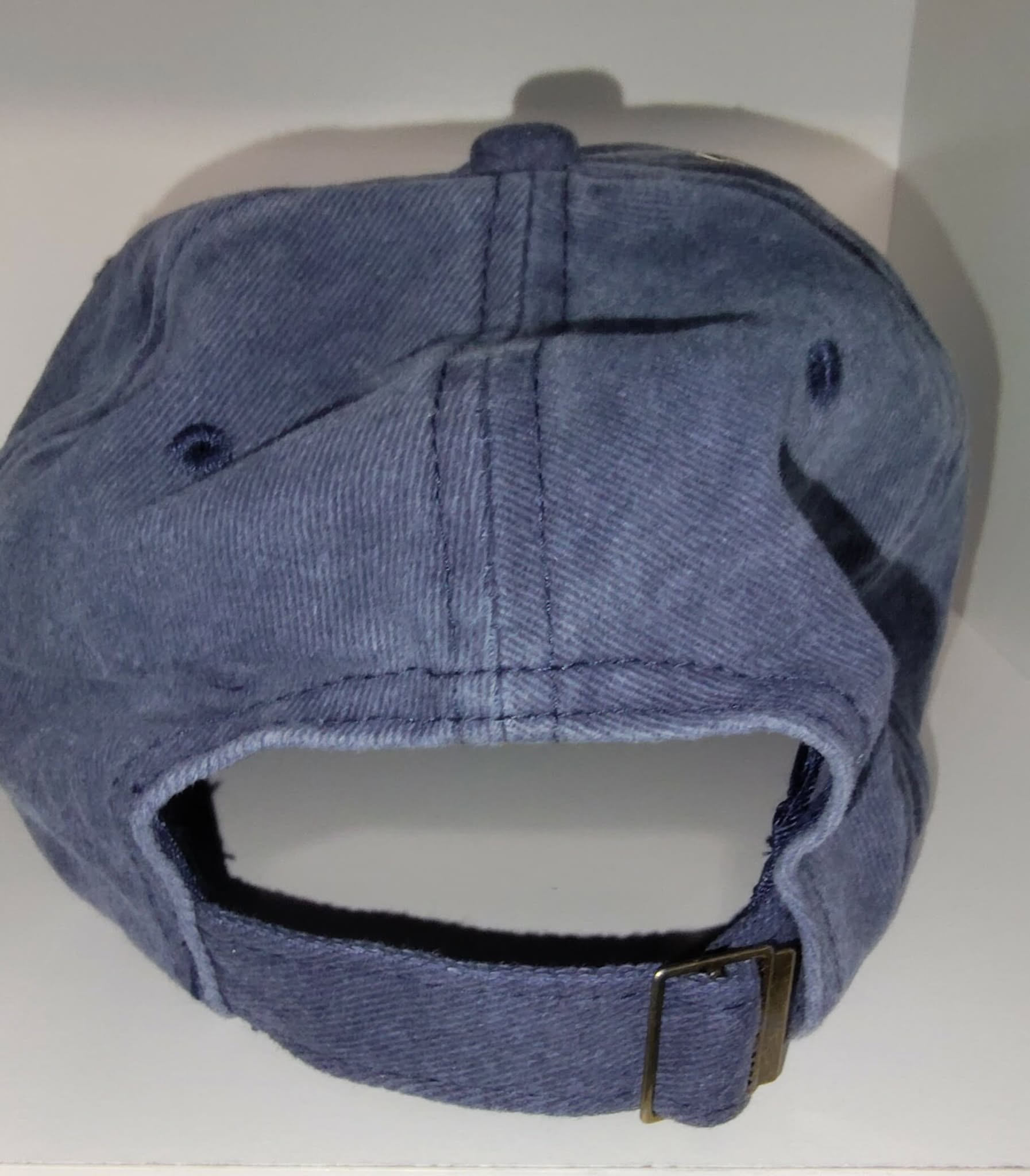 Blue Denim Cap with Colorful Rhinestones **