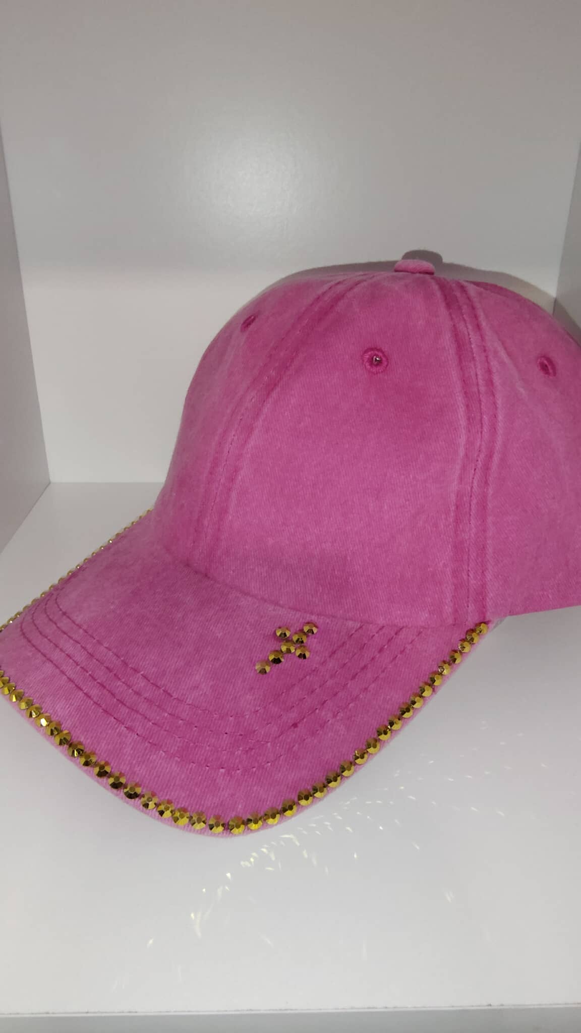 Pink Suede Baseball Cap **