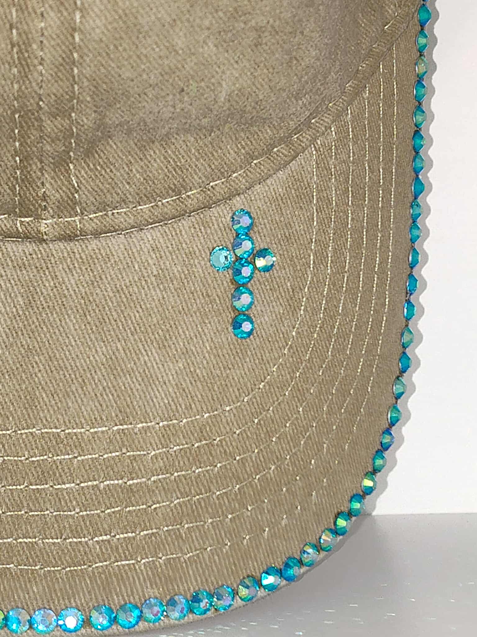 Embellished Khaki Baseball Cap