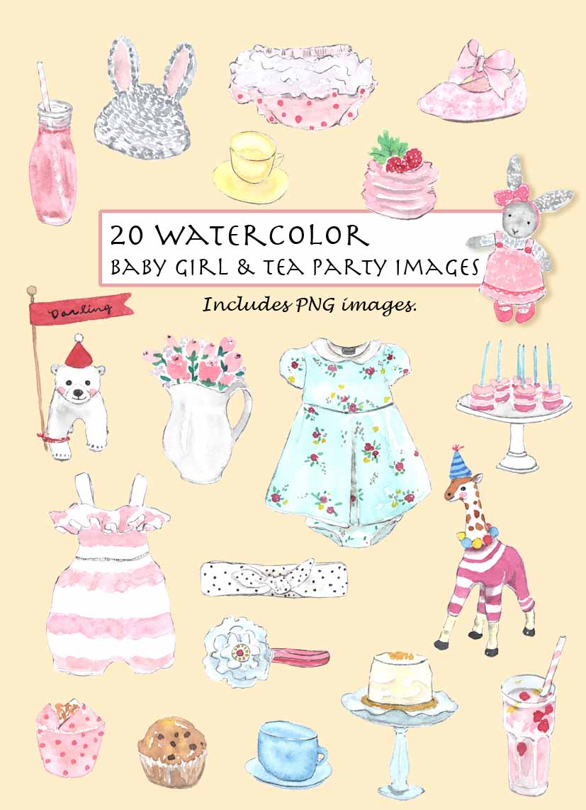 Baby Girl Digital Clipart