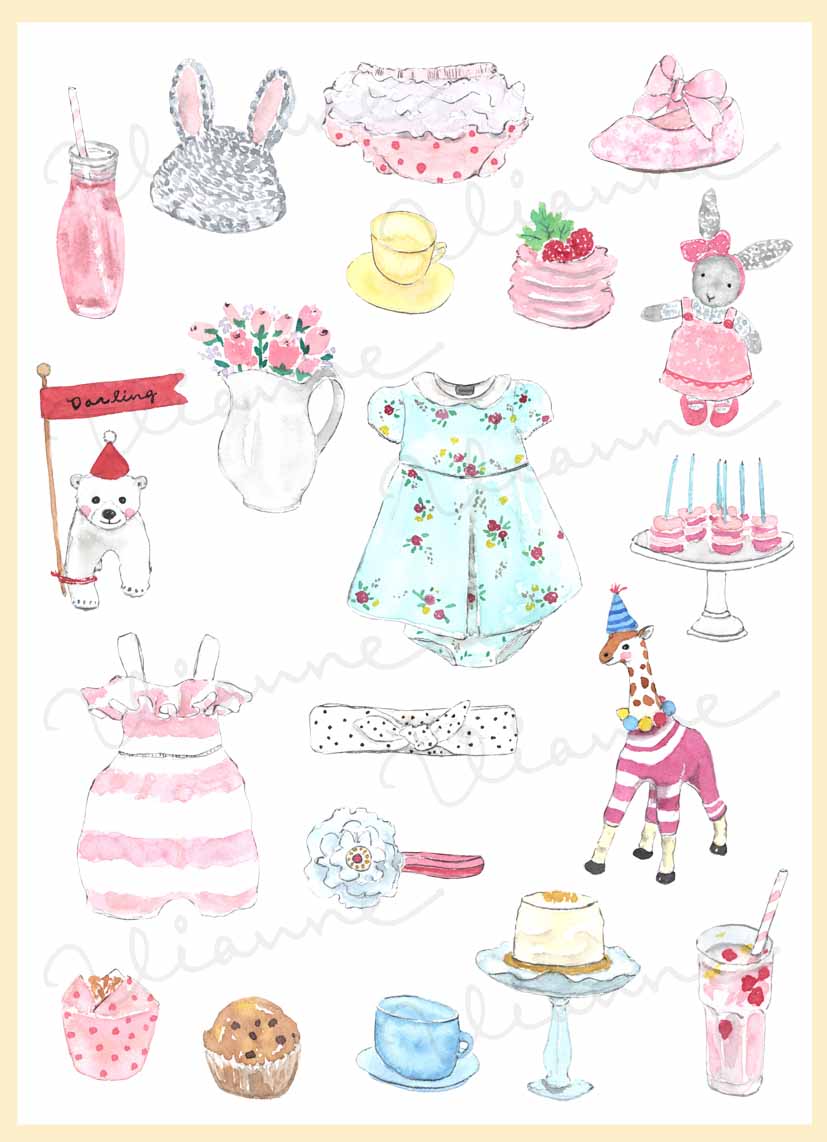 Baby Girl Digital Clipart