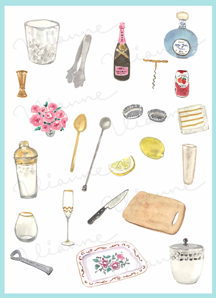 Bar Accessories Digital Clipart