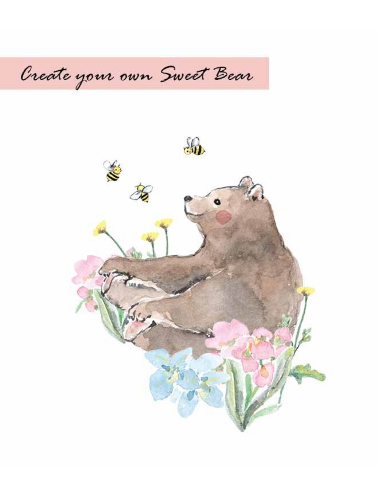 Bear, Bee & Honey Digital Clipart