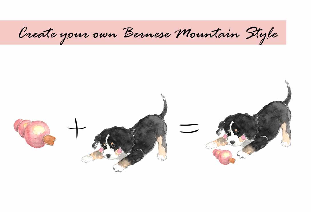 Bernese Mountain Digital Clipart