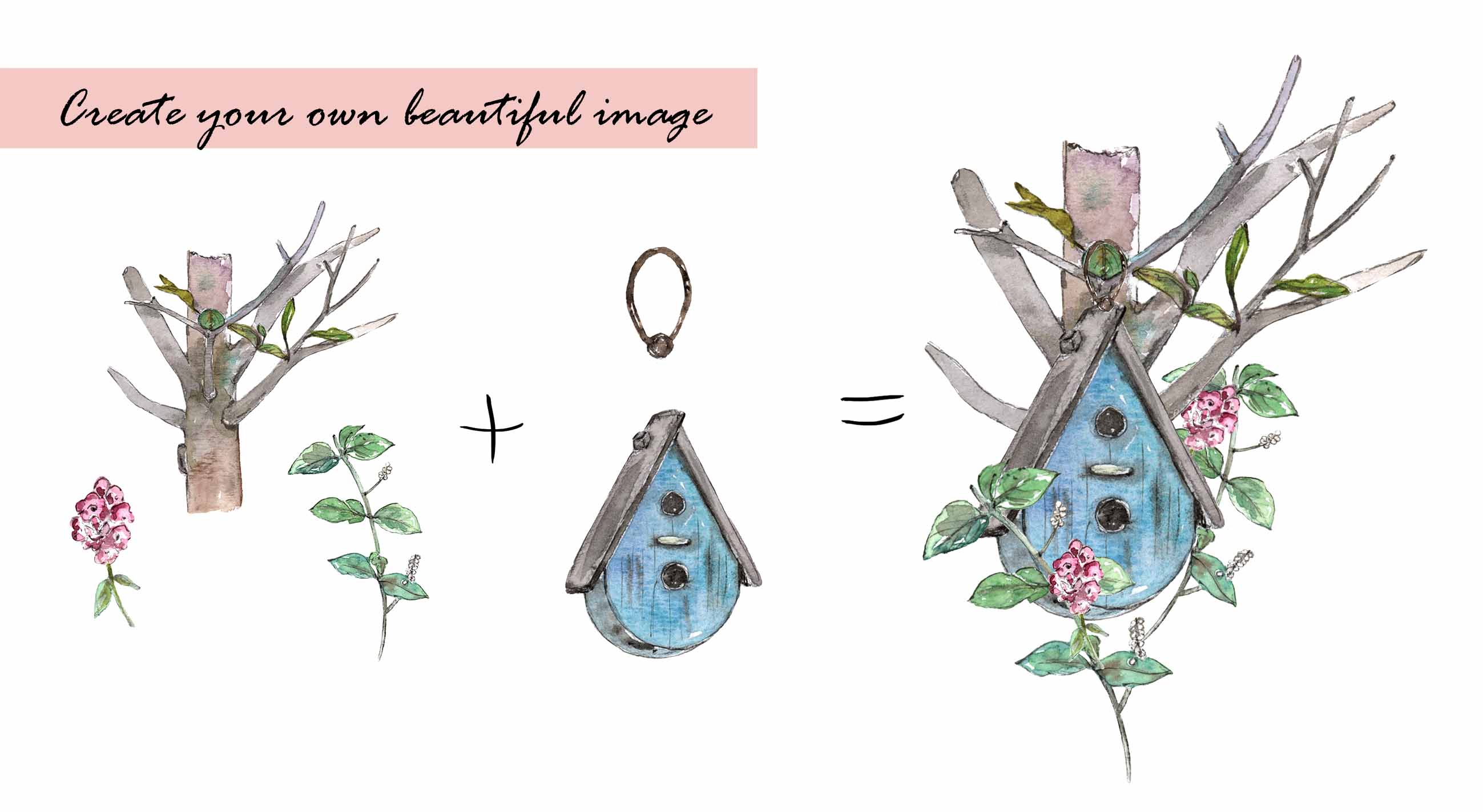 Birdhouse Digital Clipart
