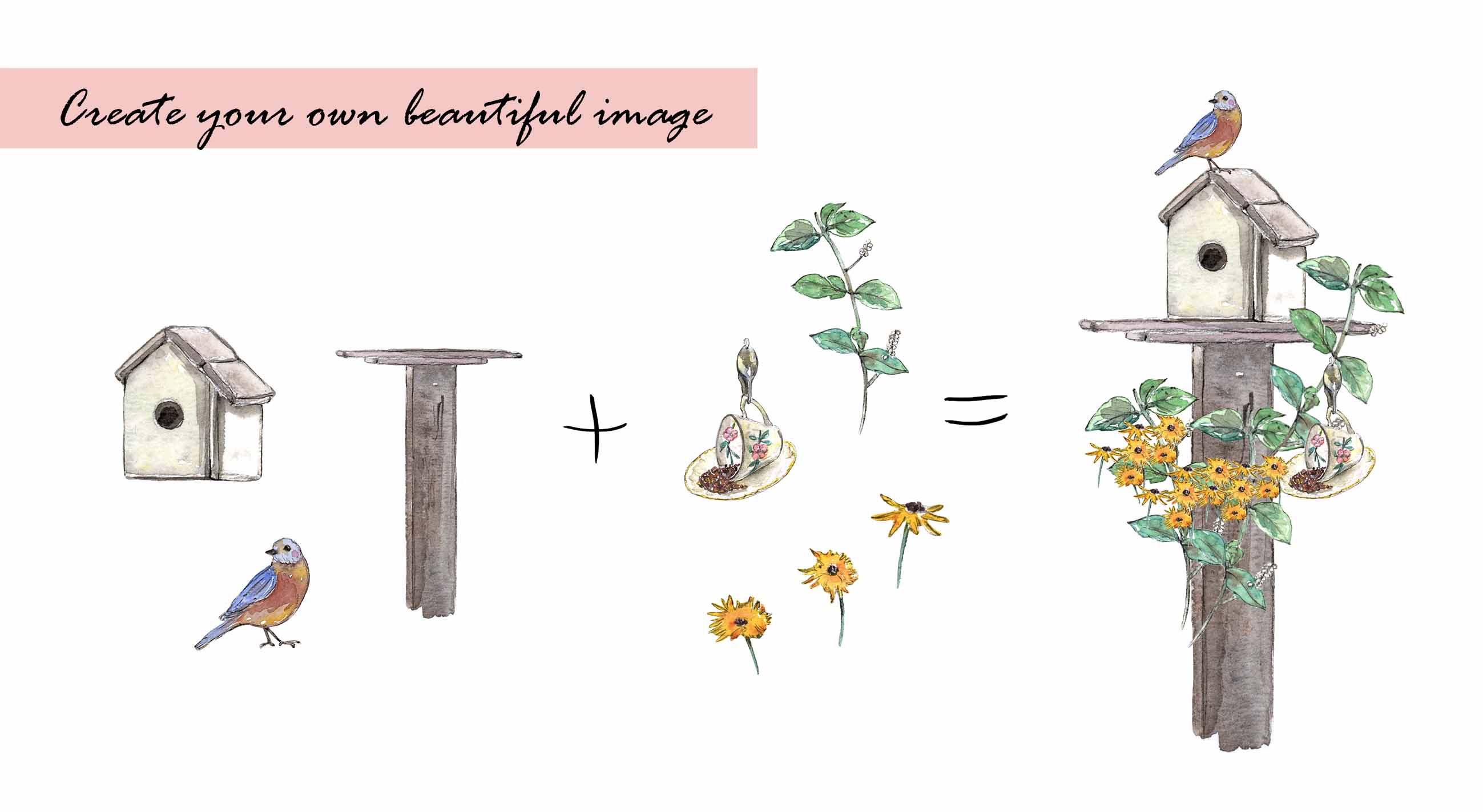 Birdhouse Digital Clipart