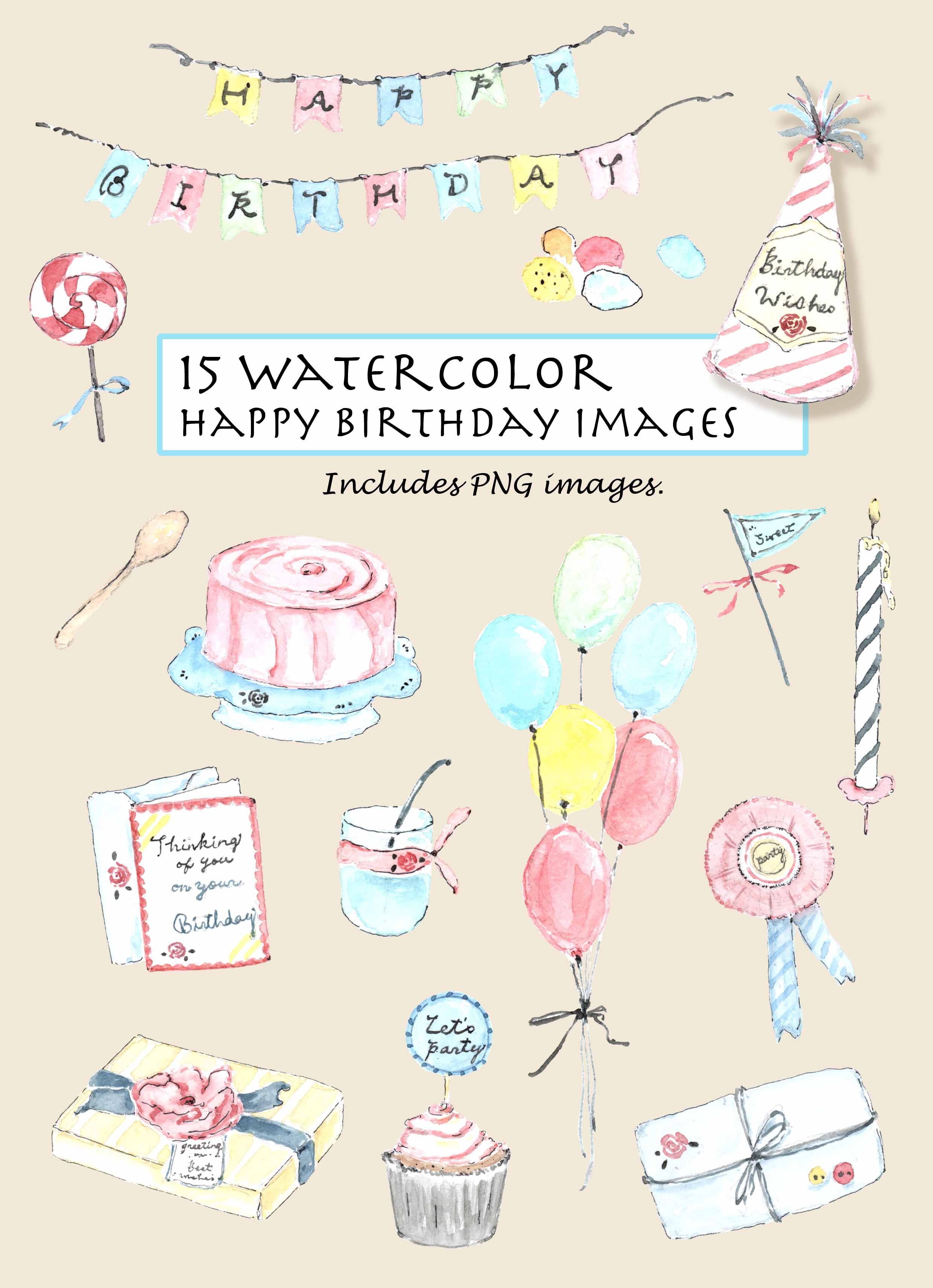 Happy Birthday Digital Clipart
