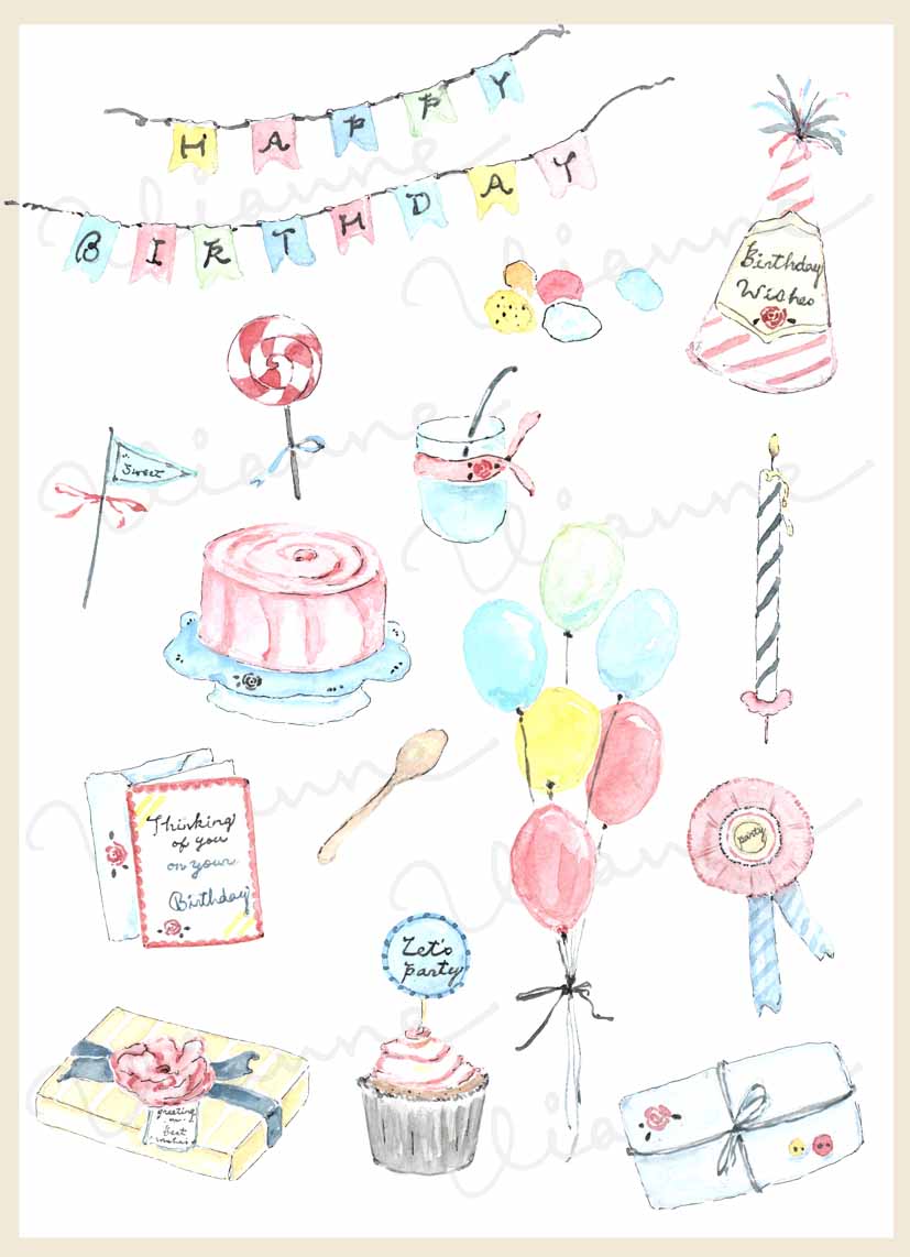 Happy Birthday Digital Clipart