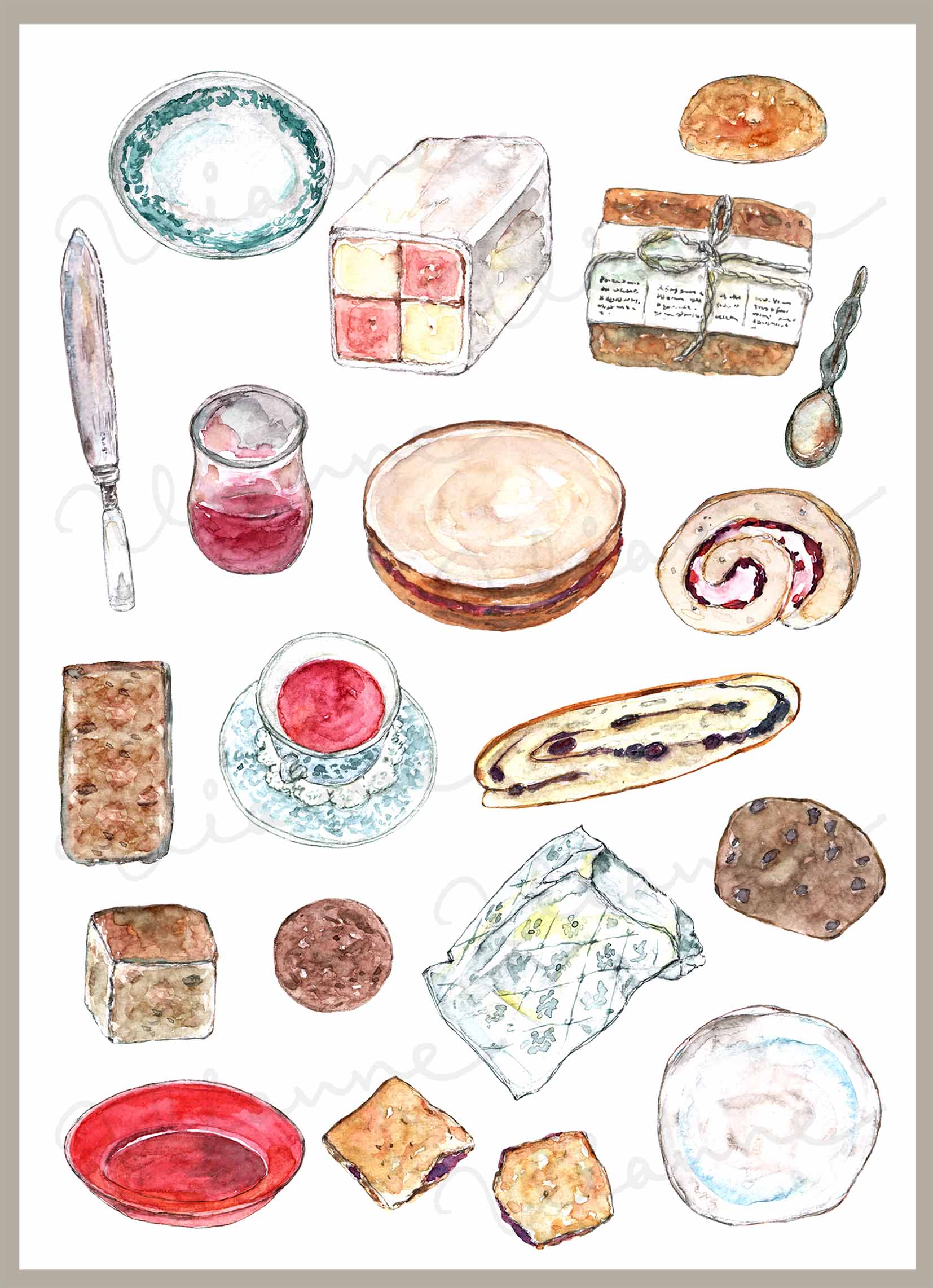 British Traditional Sweets Digital Clipart