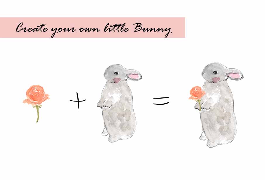 Cute Bunny Digital Clipart