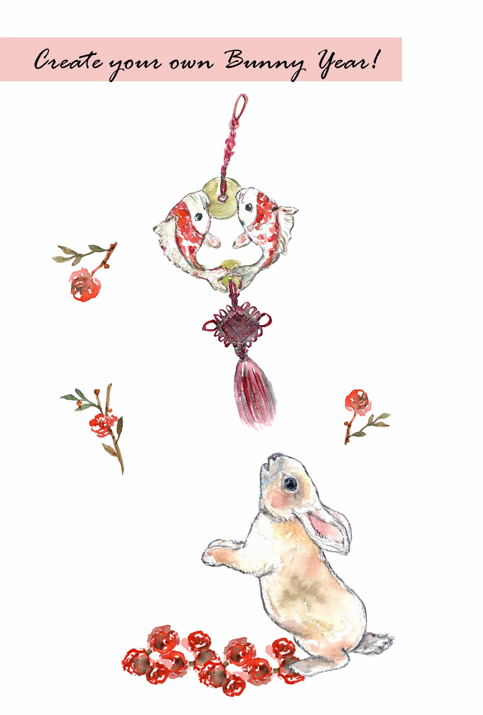 Bunny Year Digital Clipart
