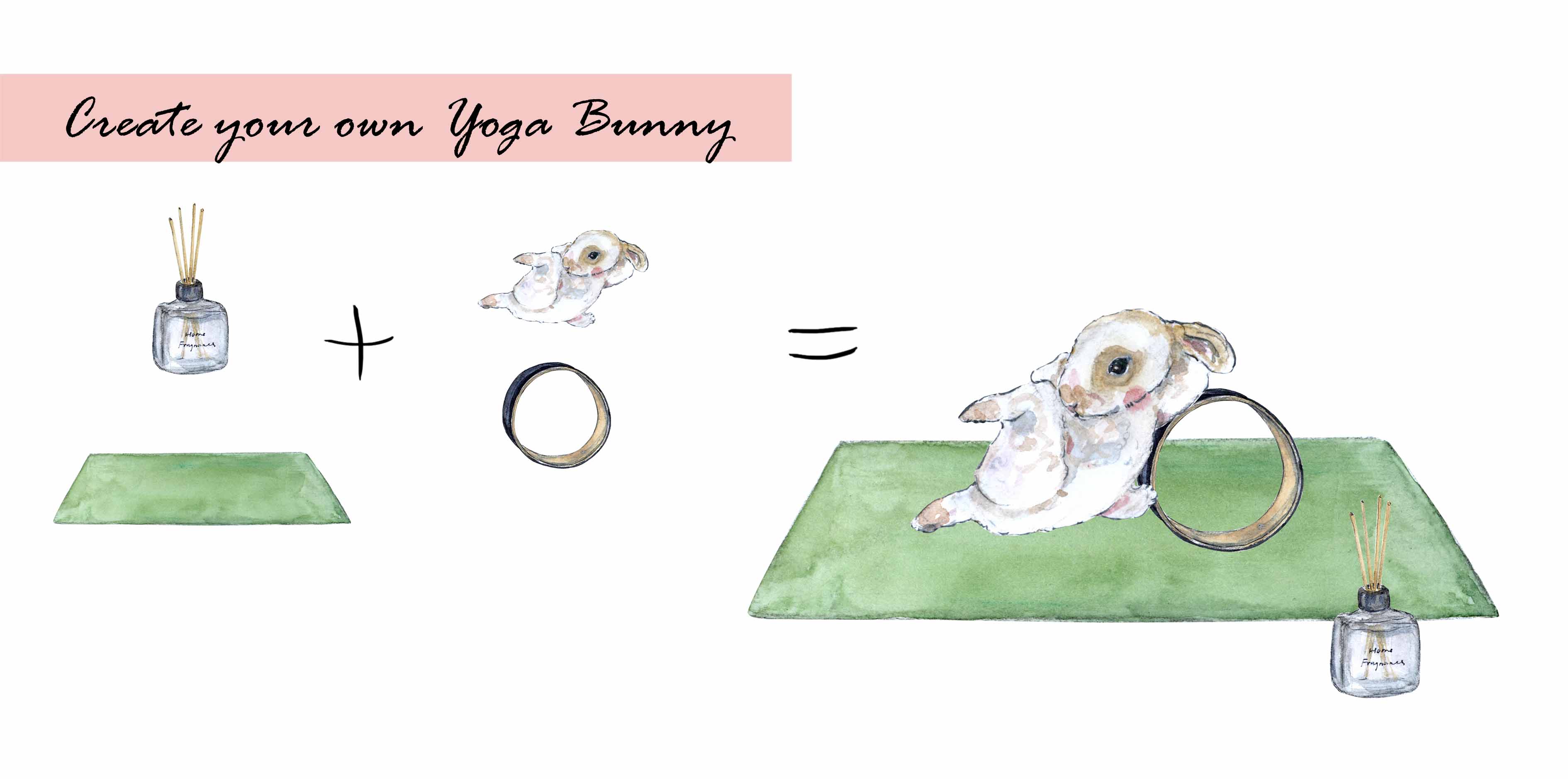 Yoga Bunny Digital Clipart