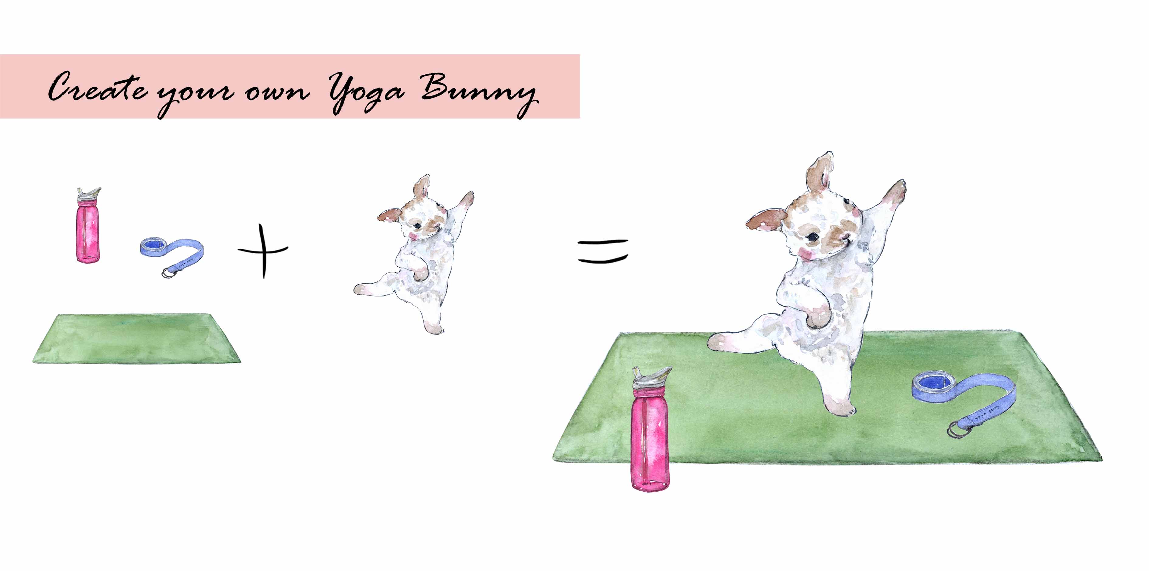 Yoga Bunny Digital Clipart