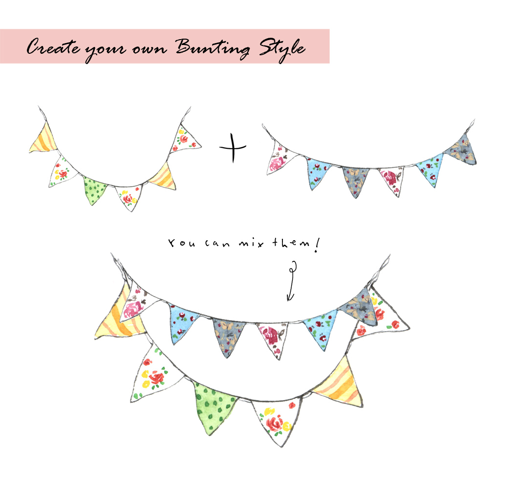 Vintage Bunting Digital Clipart