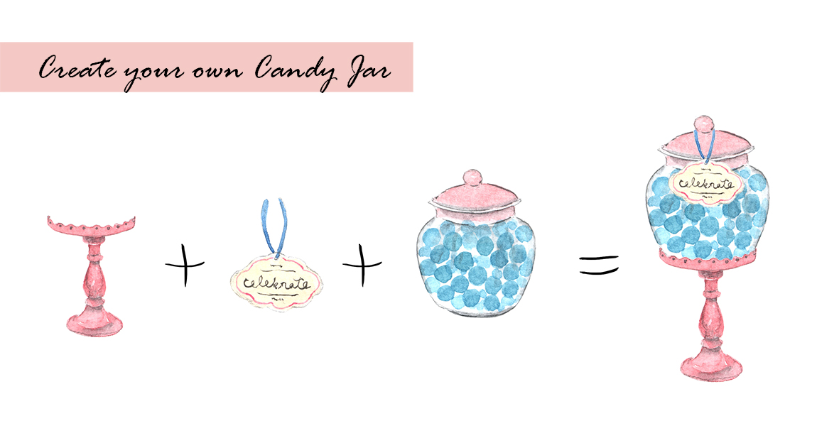 Vintage Candy Jar Clipart