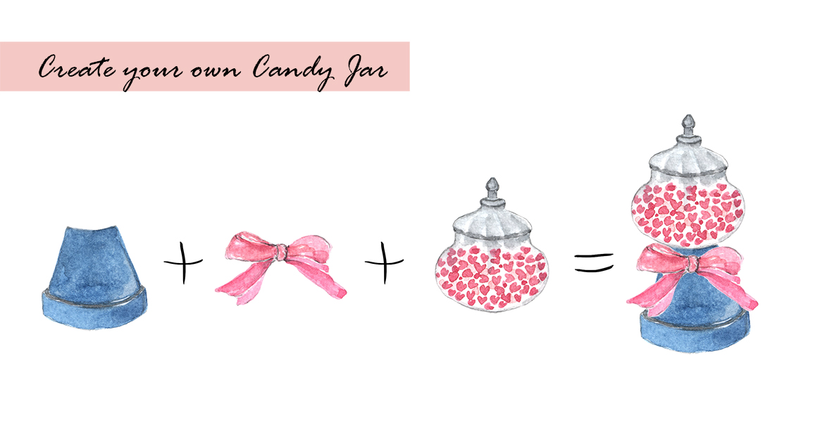 Vintage Candy Jar Clipart