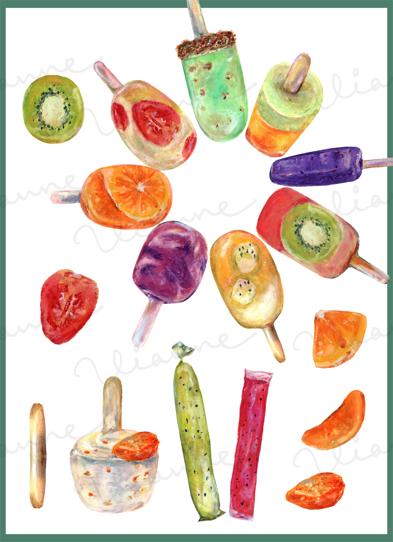 Fruit Pops Clipart