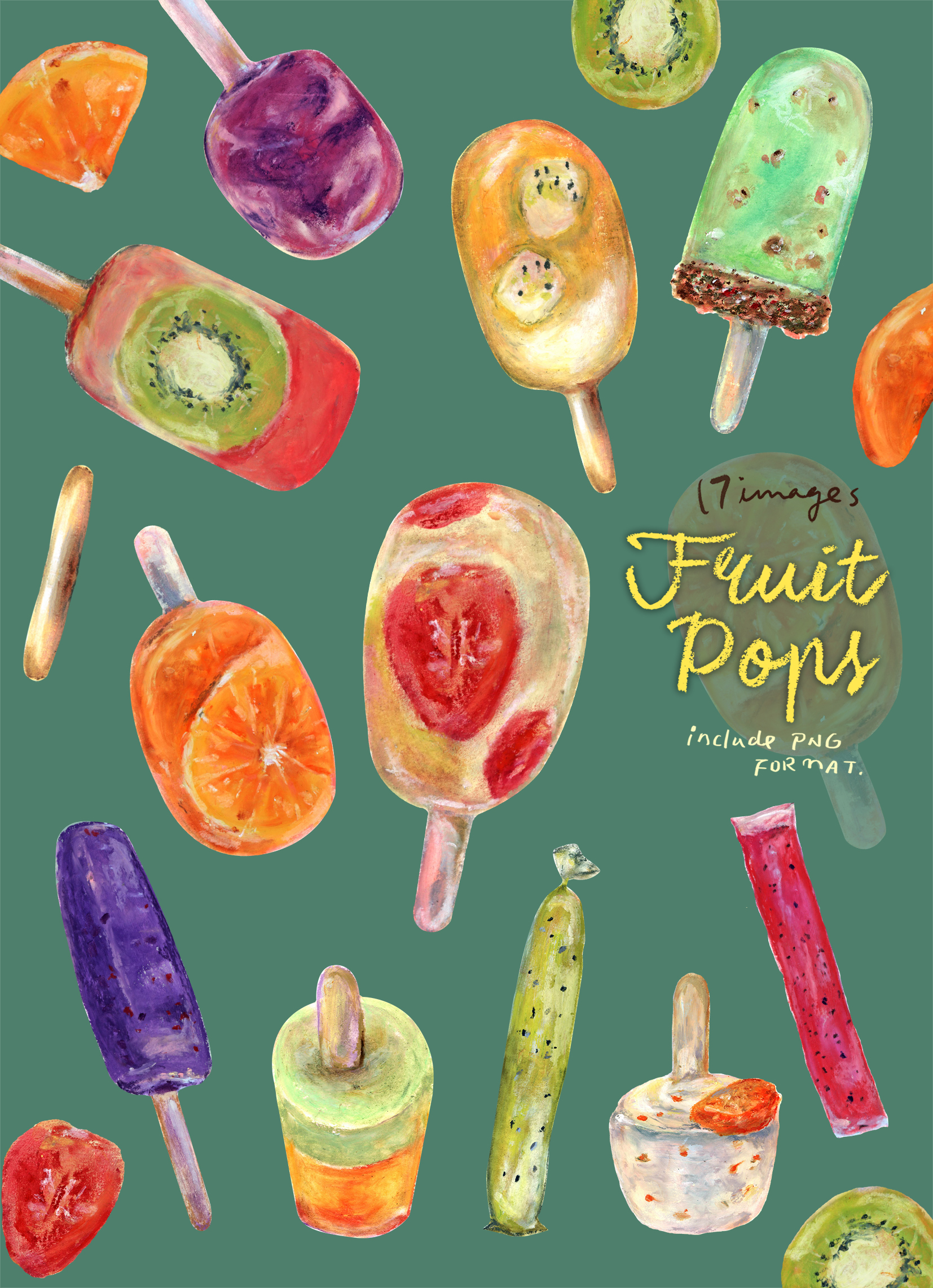 Fruit Pops Clipart