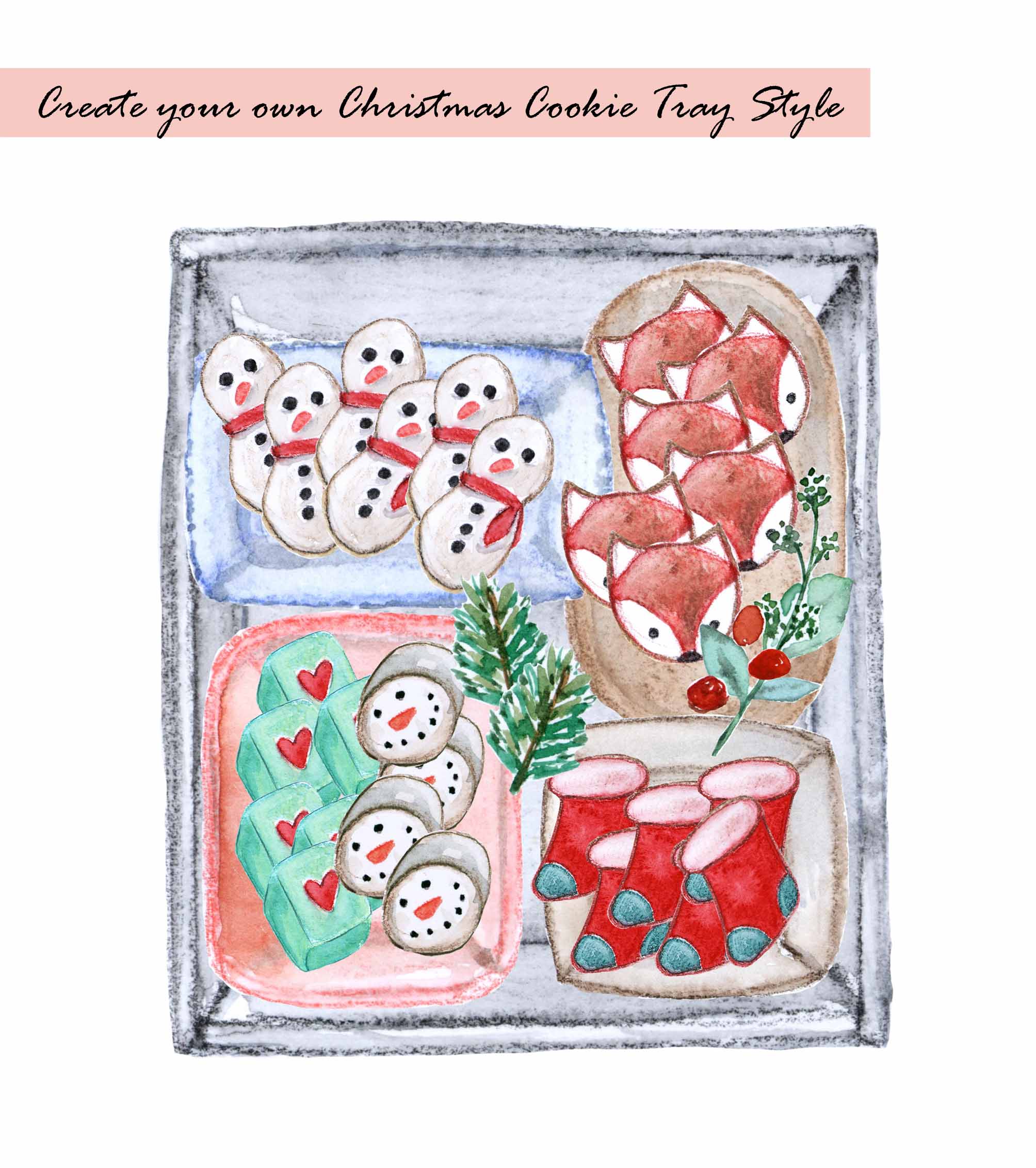 Christmas Cookie Tray Clipart