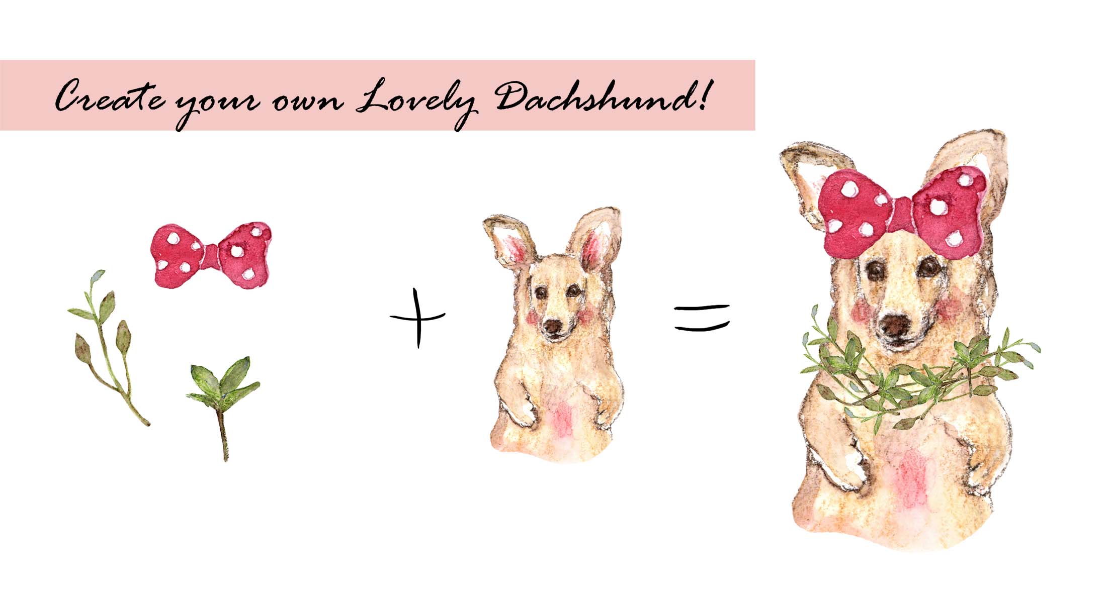 Cream Dachshund Clipart
