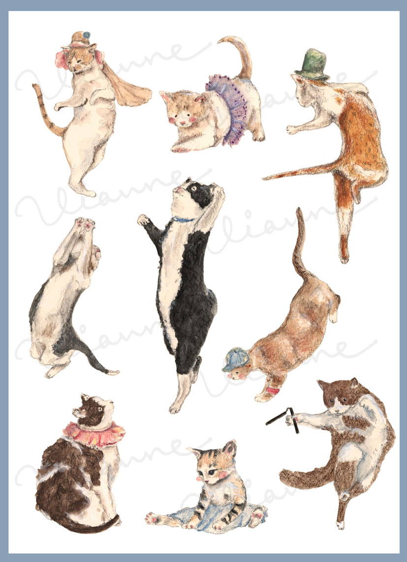Dancing Cats Clipart