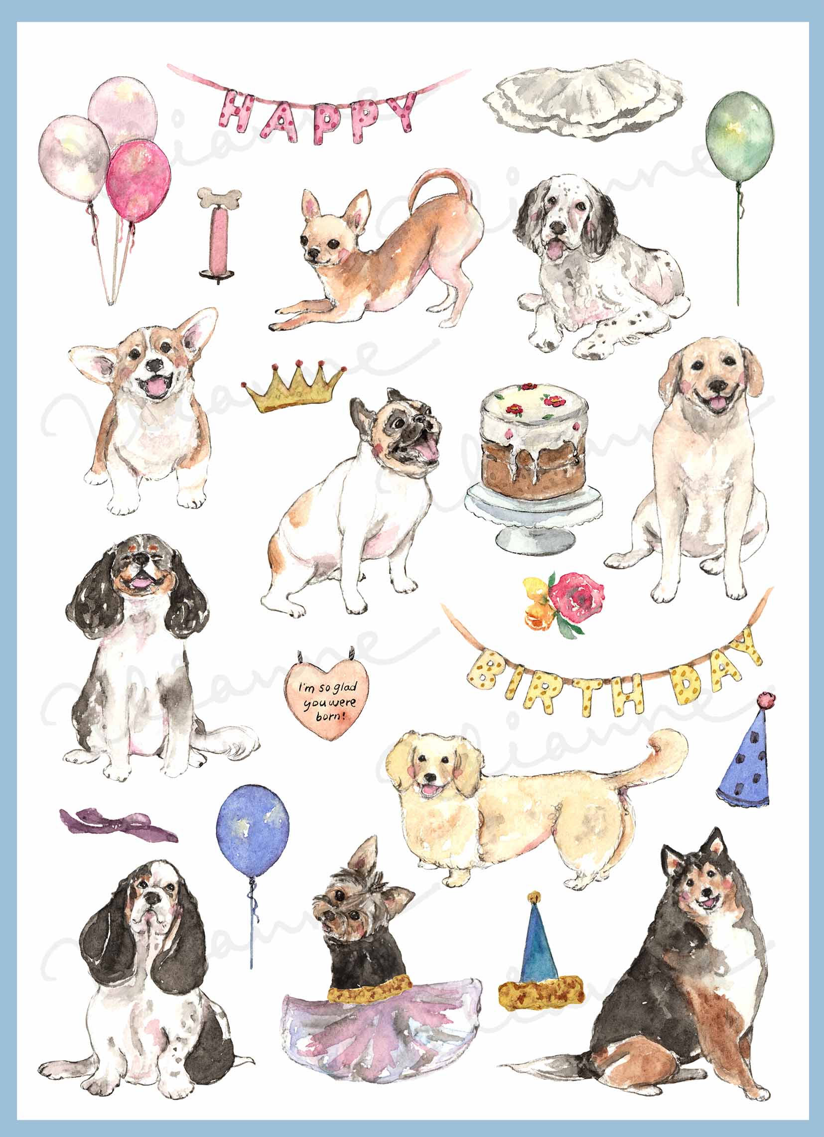 Birthday Dog Clipart