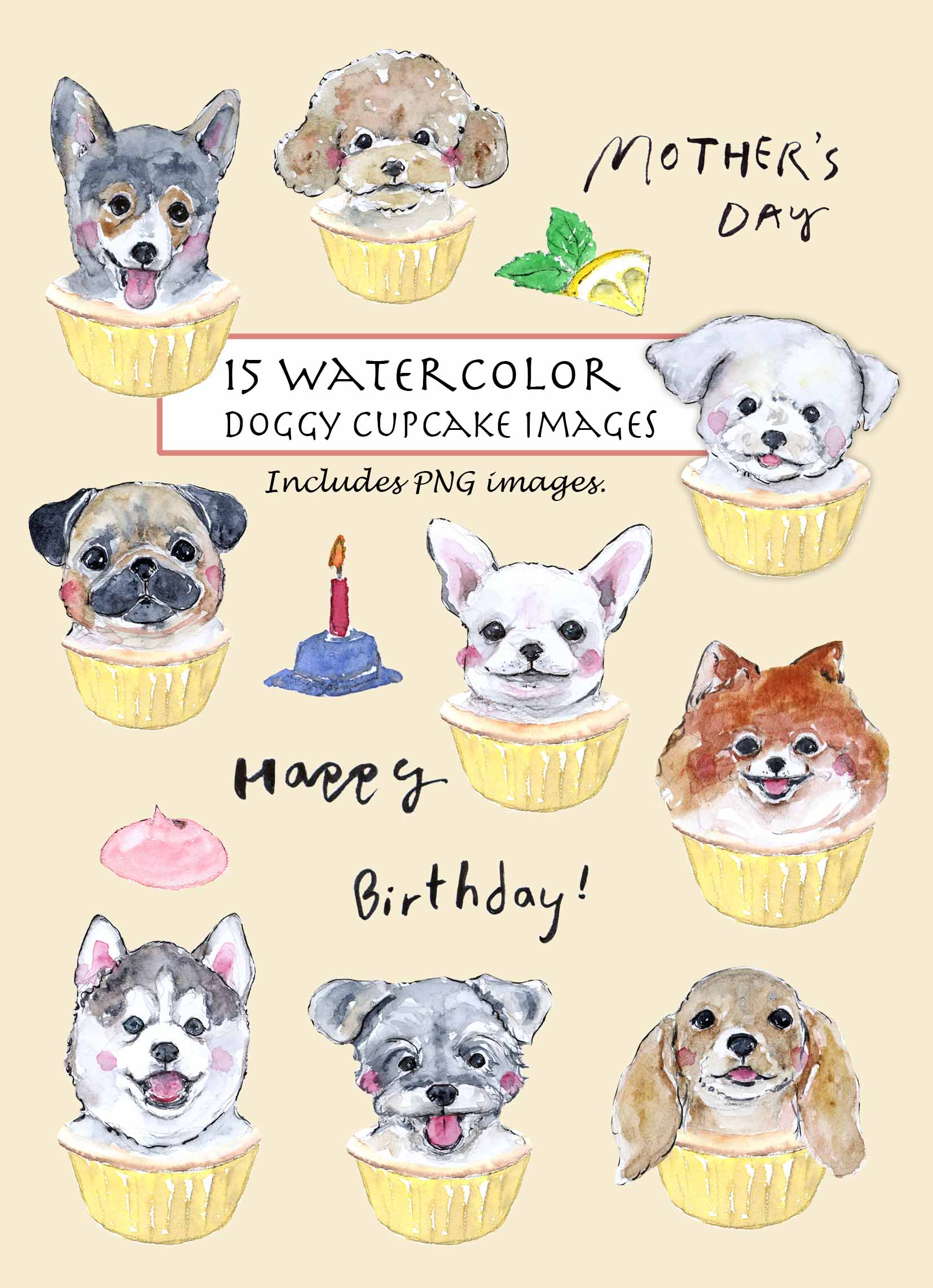 Doggy Cupcake Clipart