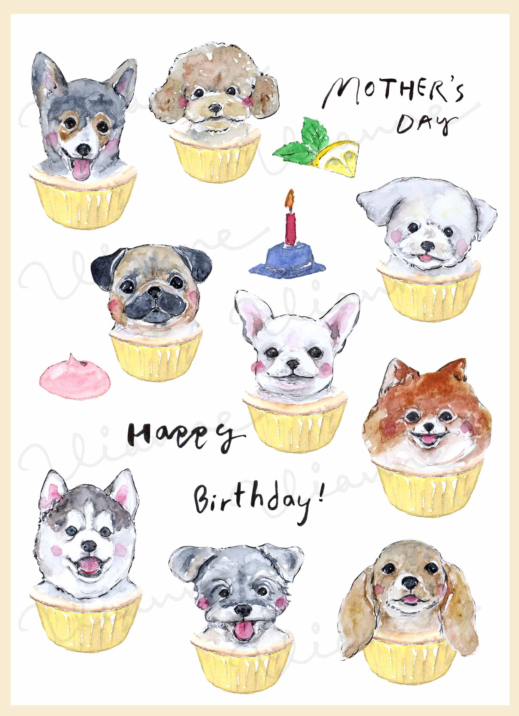 Doggy Cupcake Clipart
