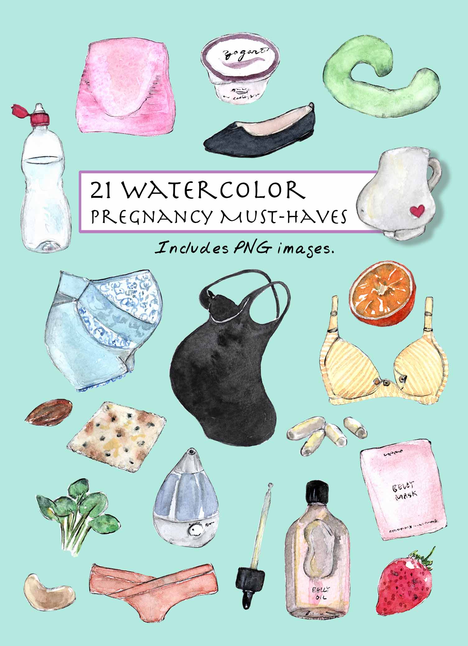 Pregnancy Must-Haves Clipart