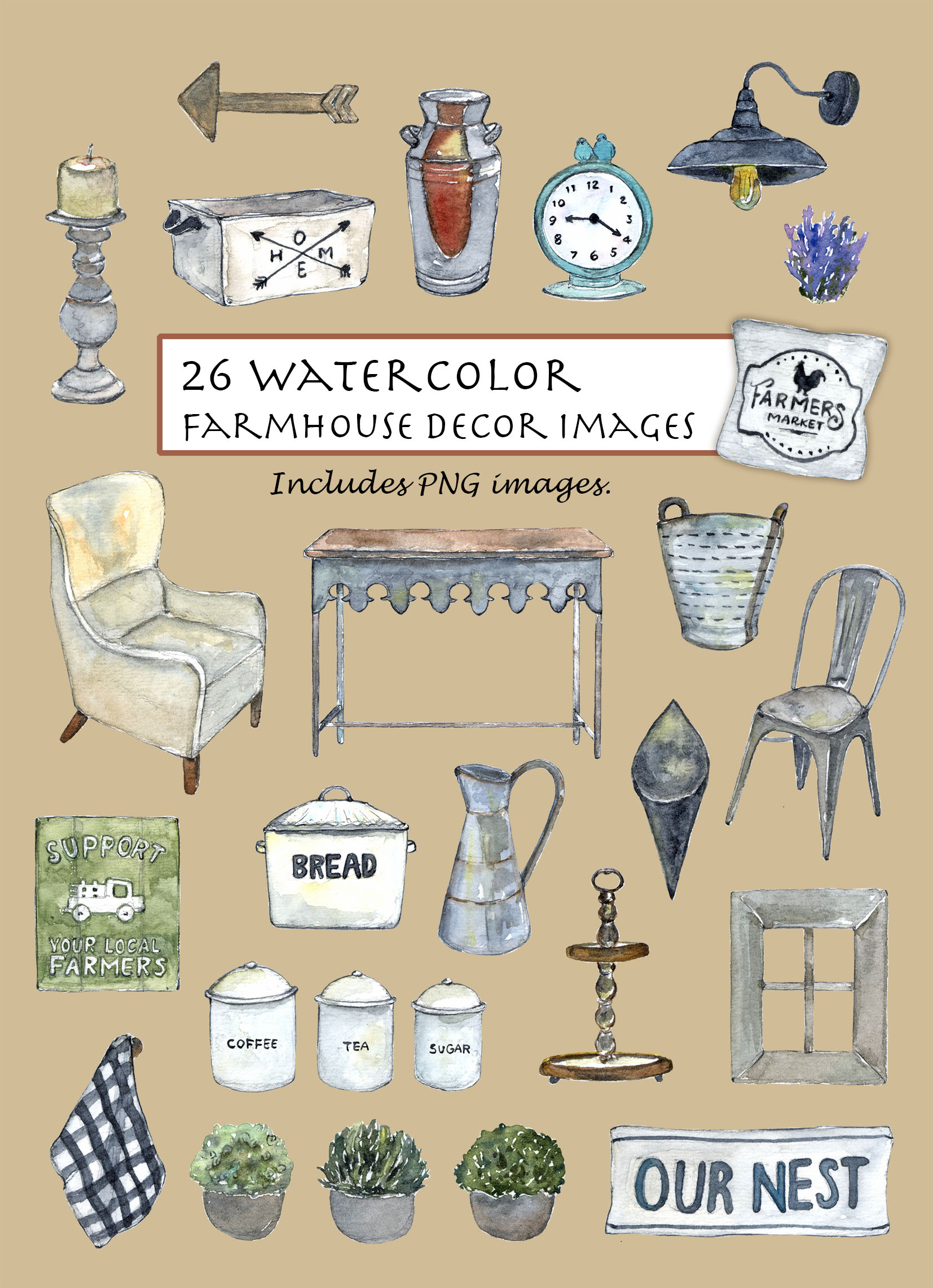 Farmhouse Decor Clipart