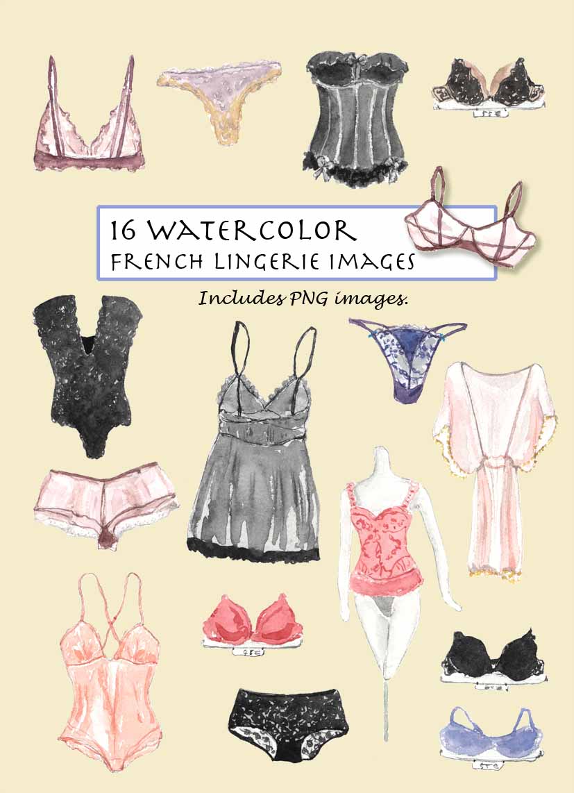 French Lingerie Clipart