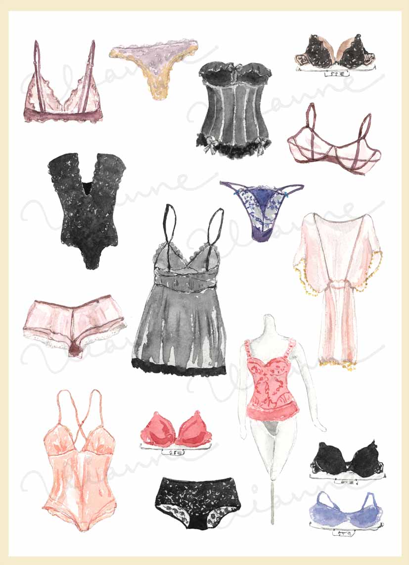 French Lingerie Clipart