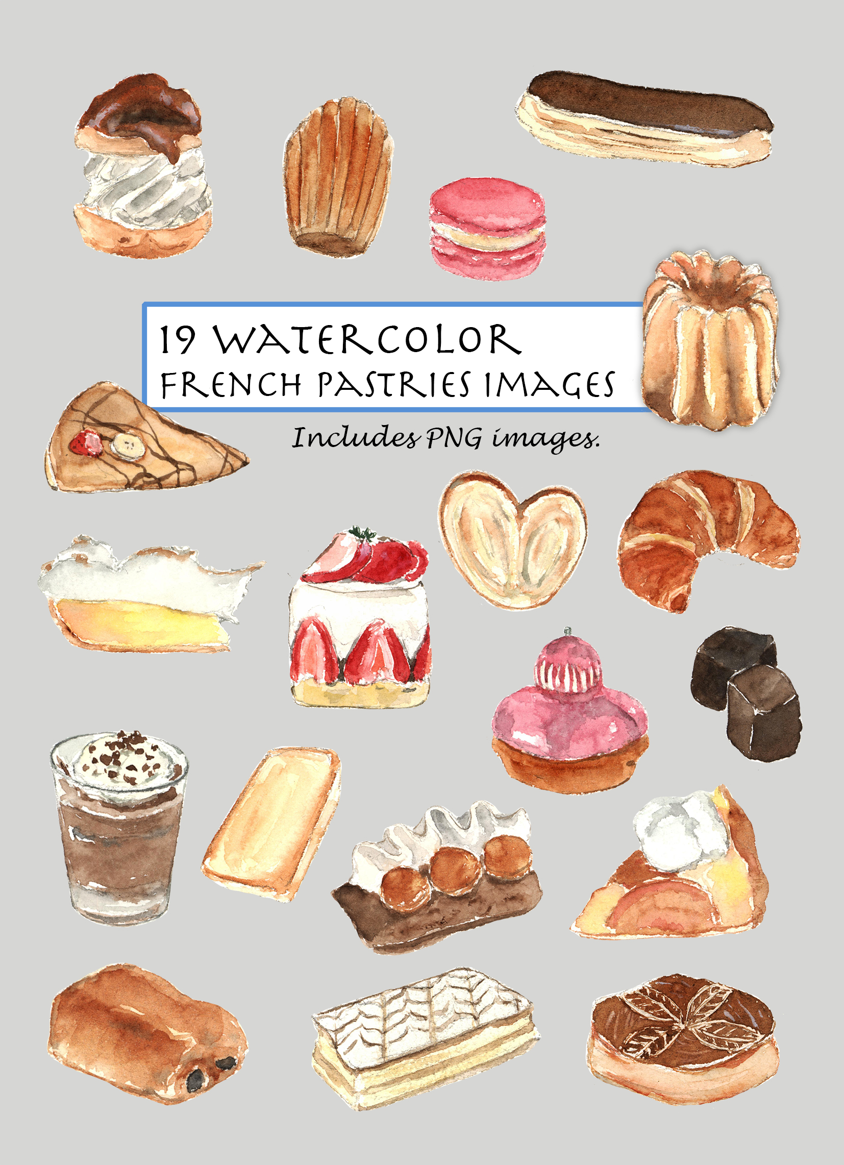 French Pastries Clipart
