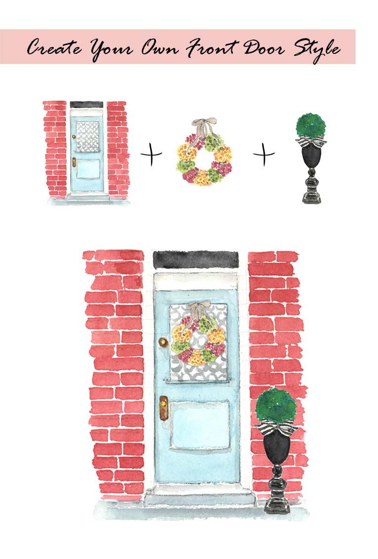 Vintage Front Doors Clipart