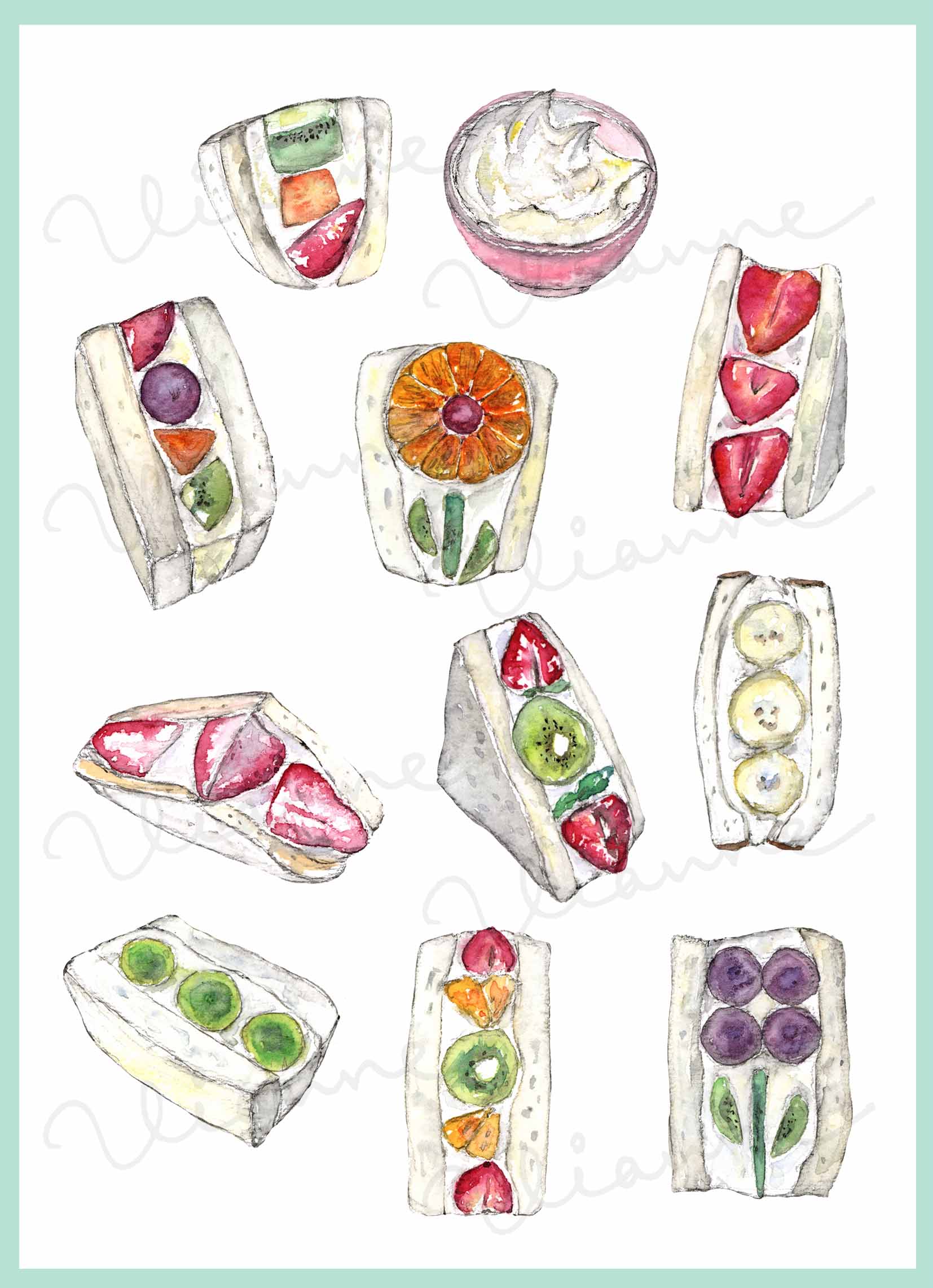 Fruit Sandwich Clipart