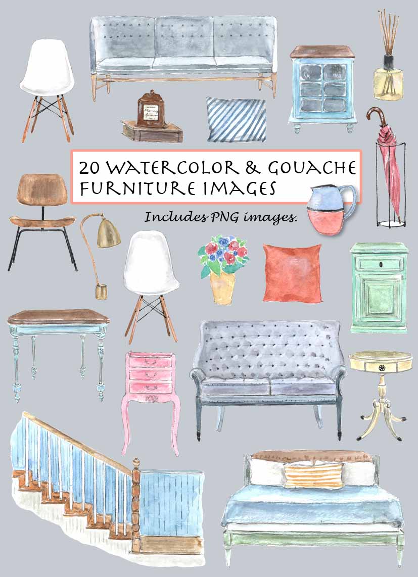 Vintage Furniture Clipart