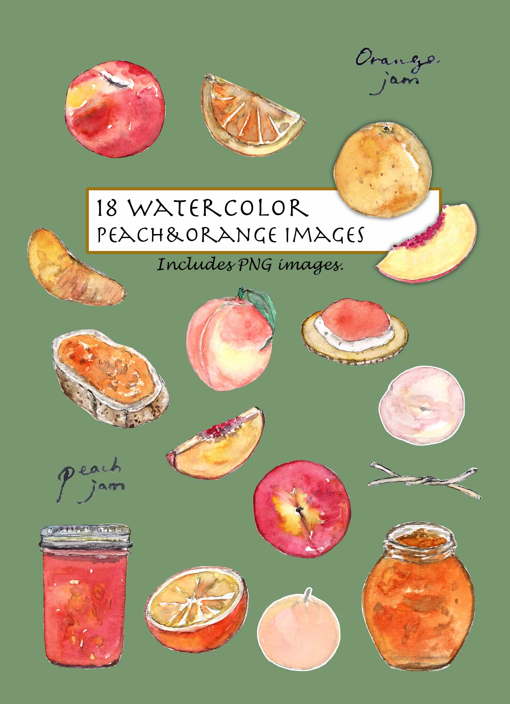 Peach & Orange Clipart