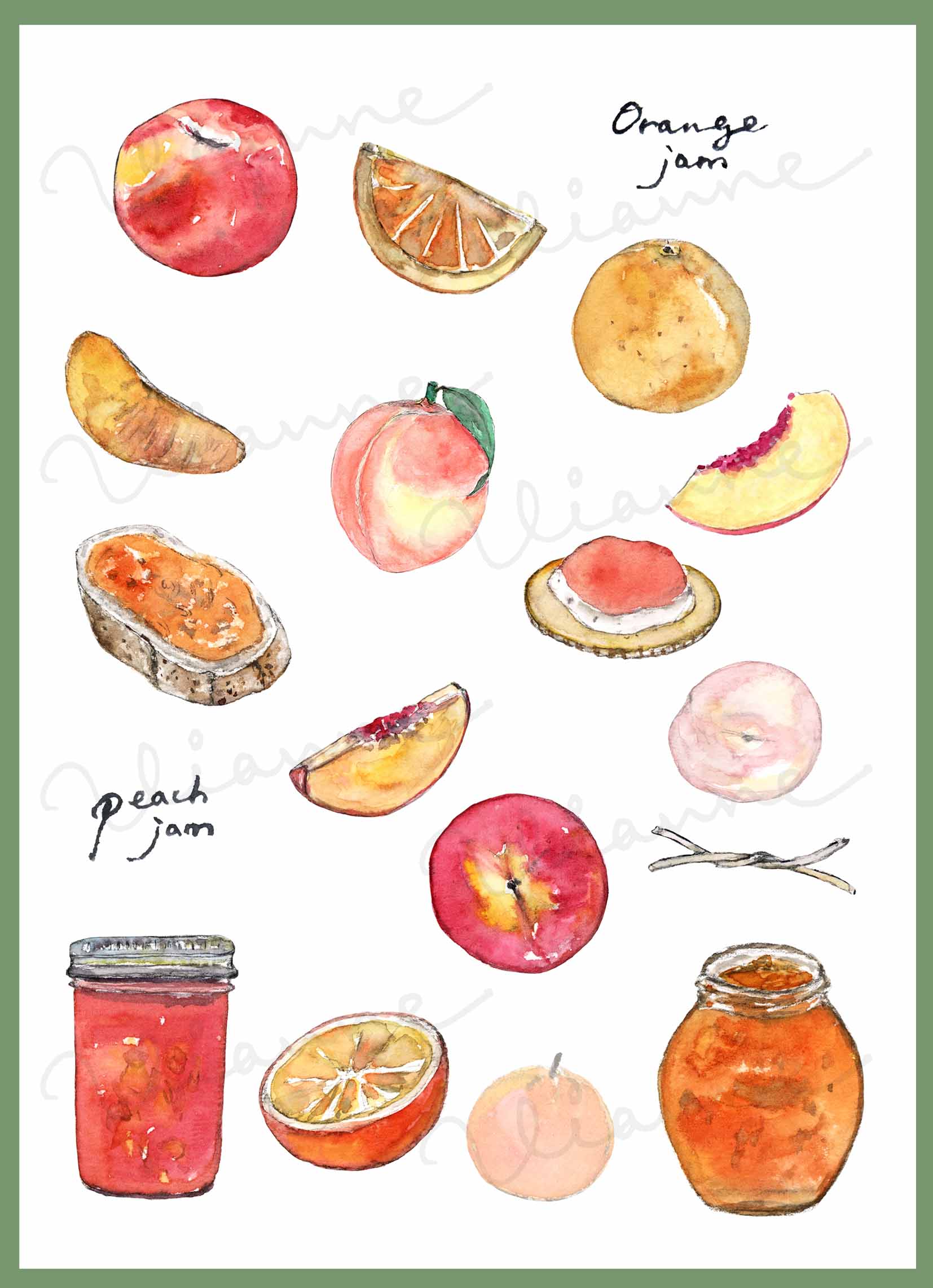 Peach & Orange Clipart