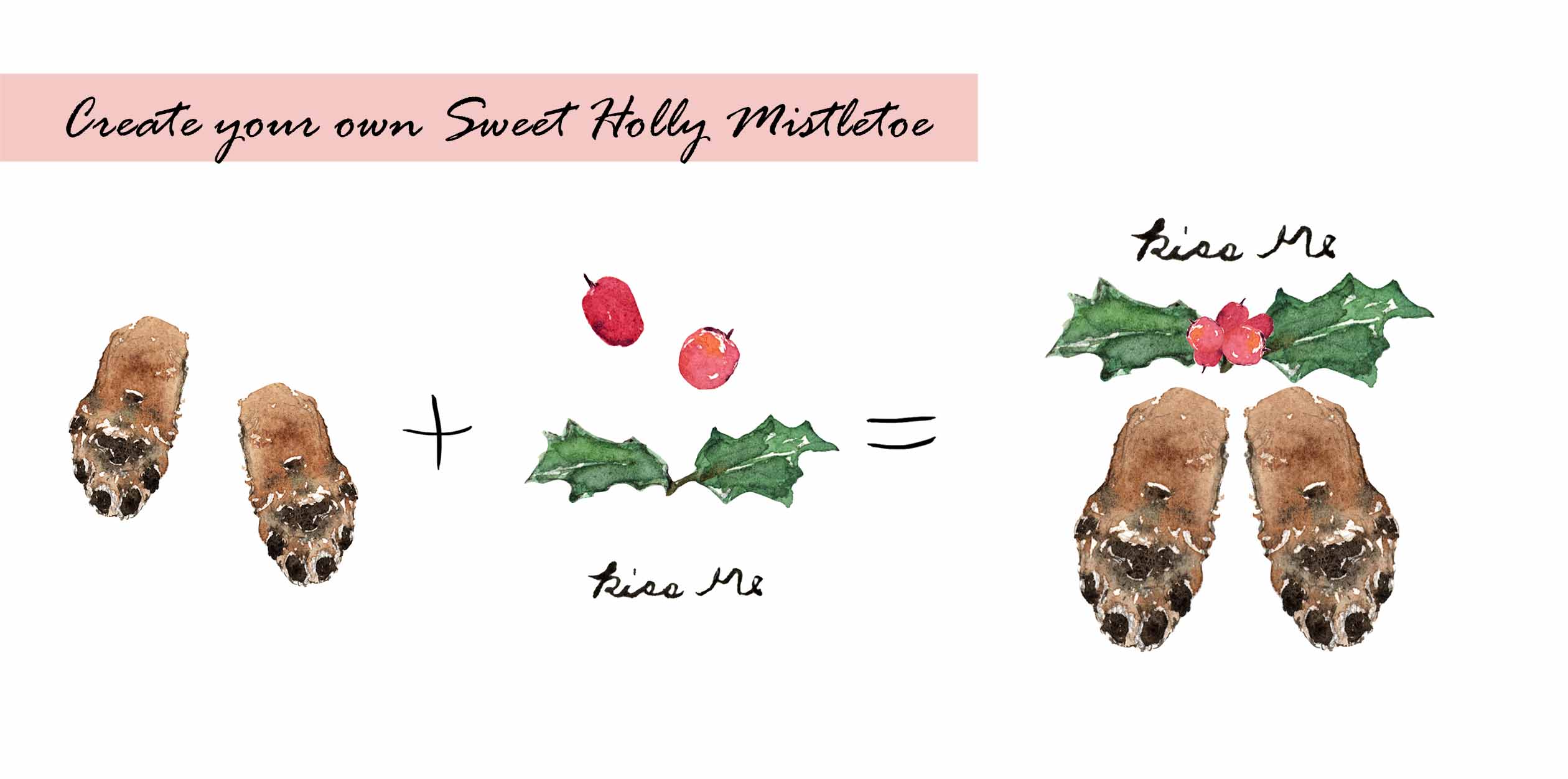 Watercolor Mistletoe Clipart Set