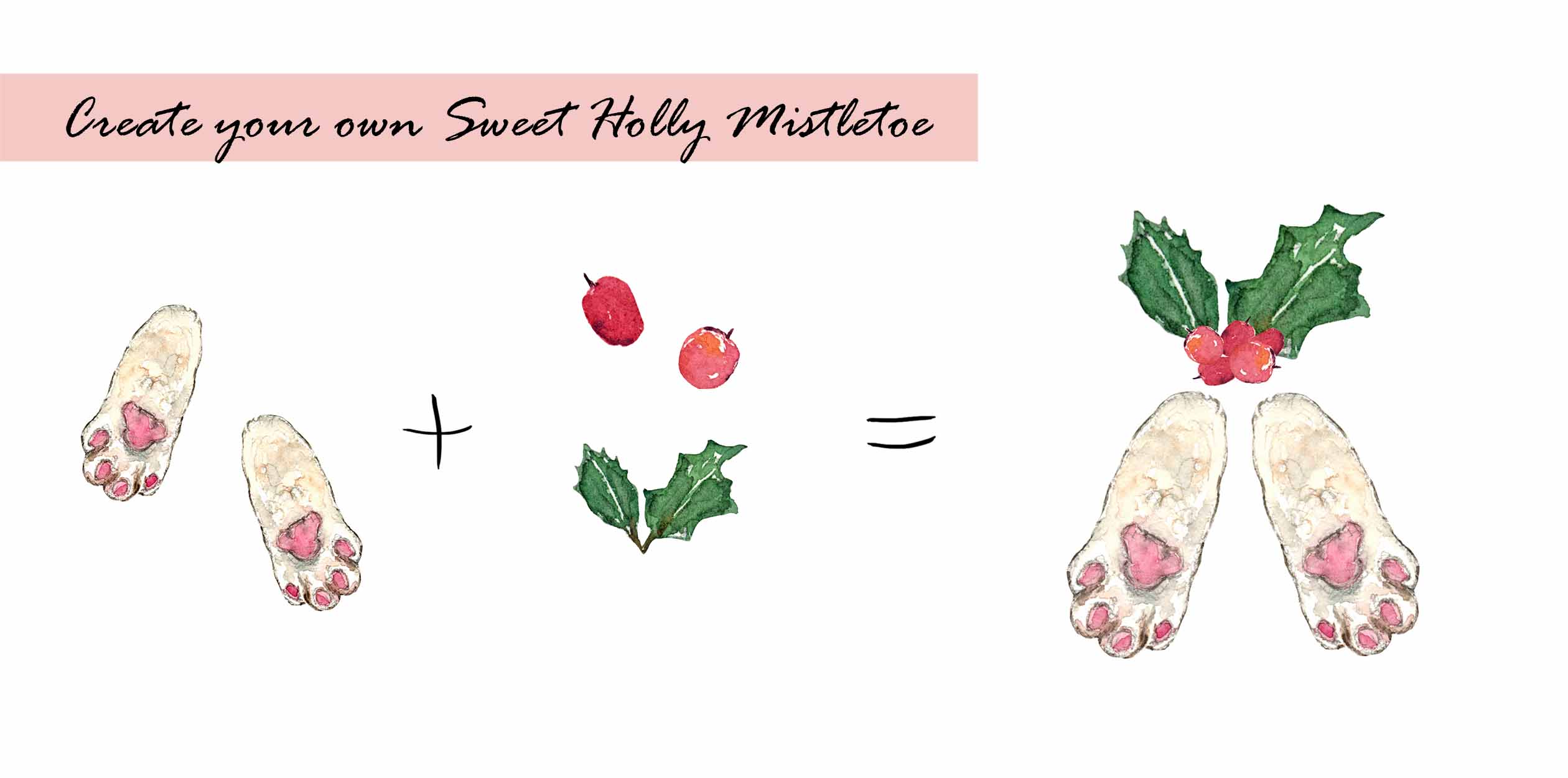 Watercolor Mistletoe Clipart Set