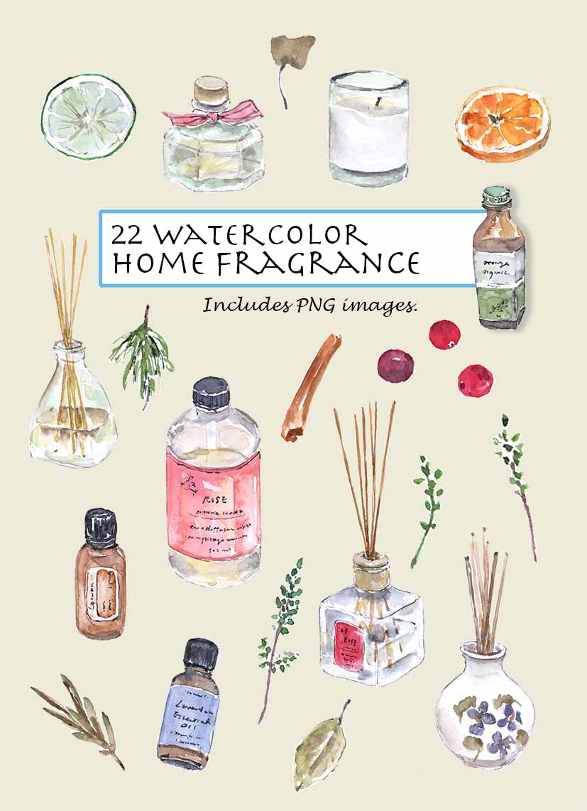 Home Fragrance Clipart Set