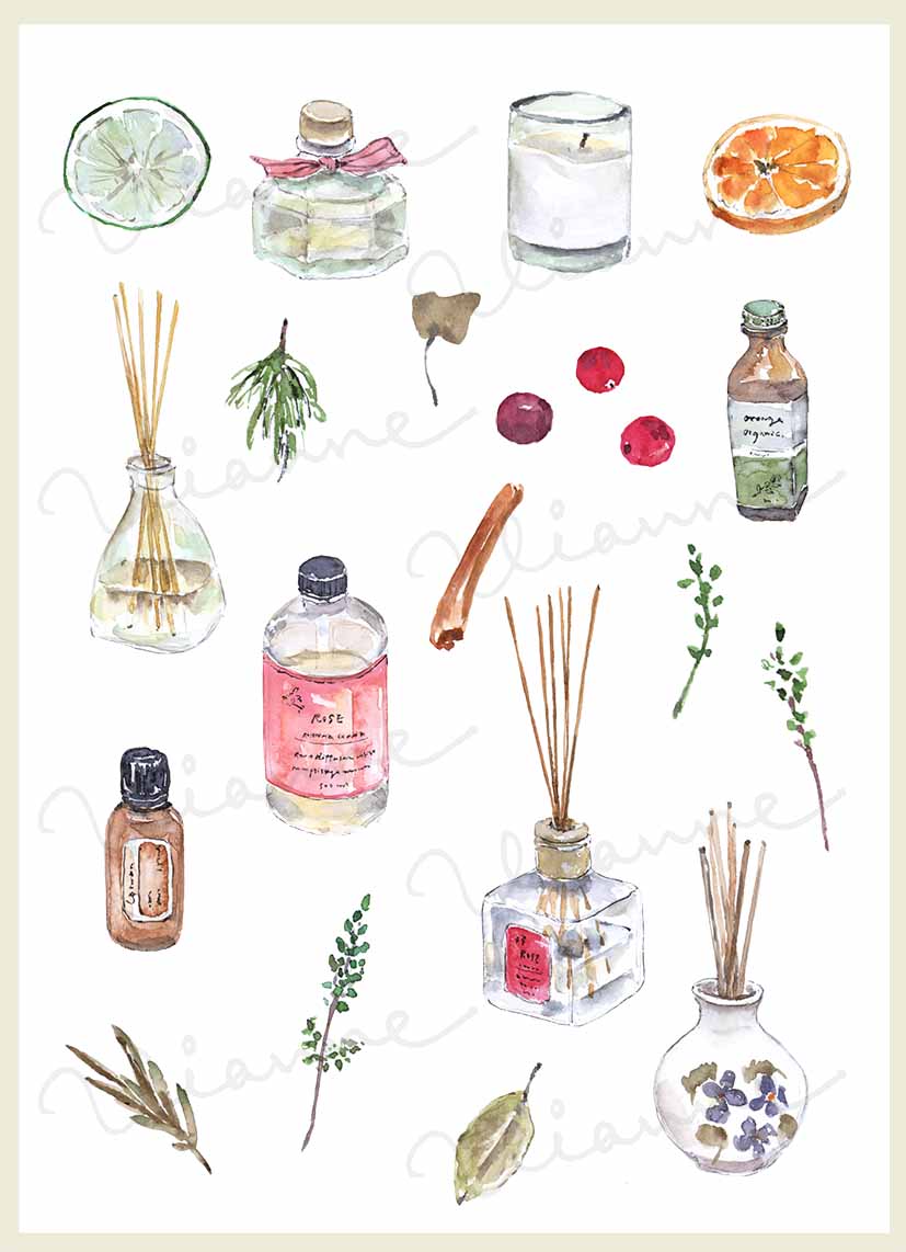 Home Fragrance Clipart Set